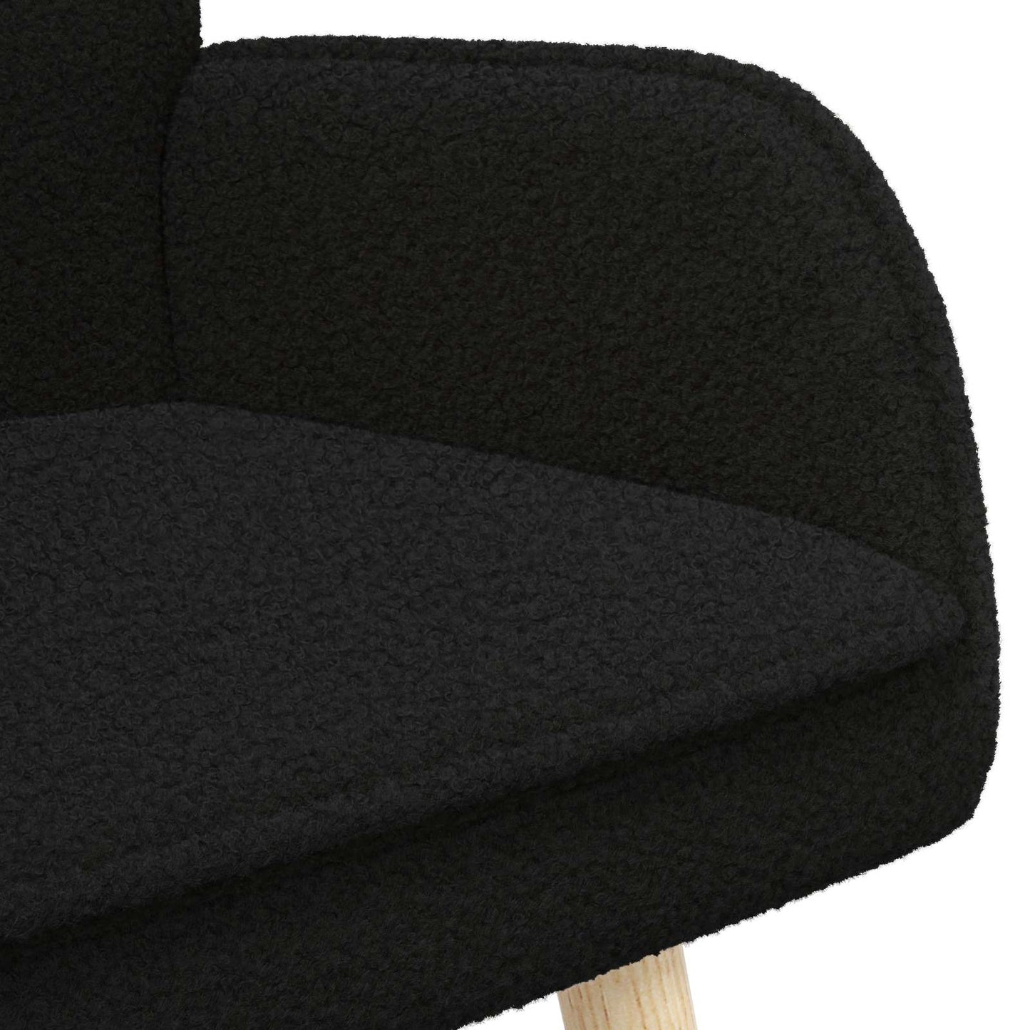 2-Zits Sofa Zwart 115 x 61 x 87 cm Bouclé