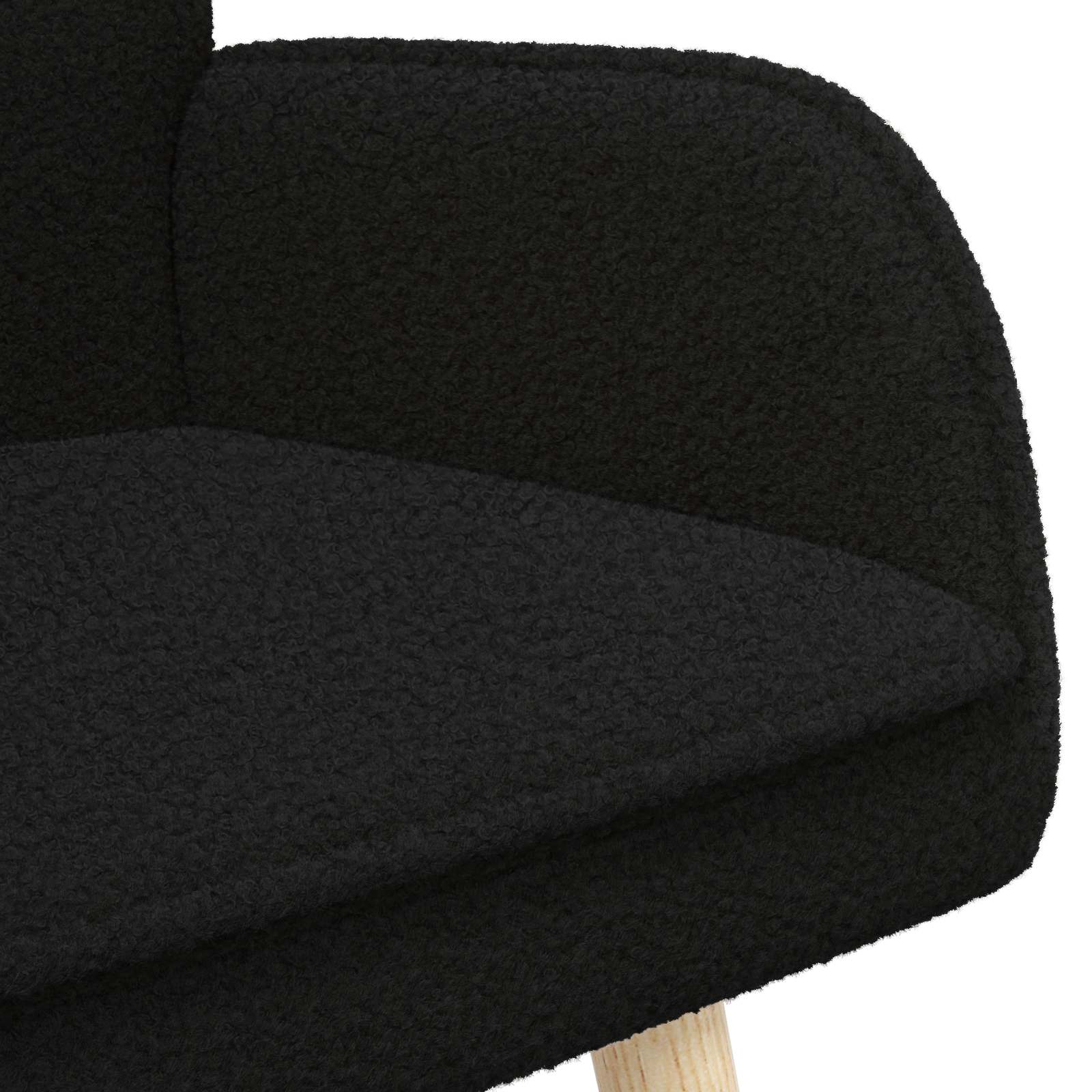 2-Zits Sofa Zwart 115 x 61 x 87 cm Bouclé