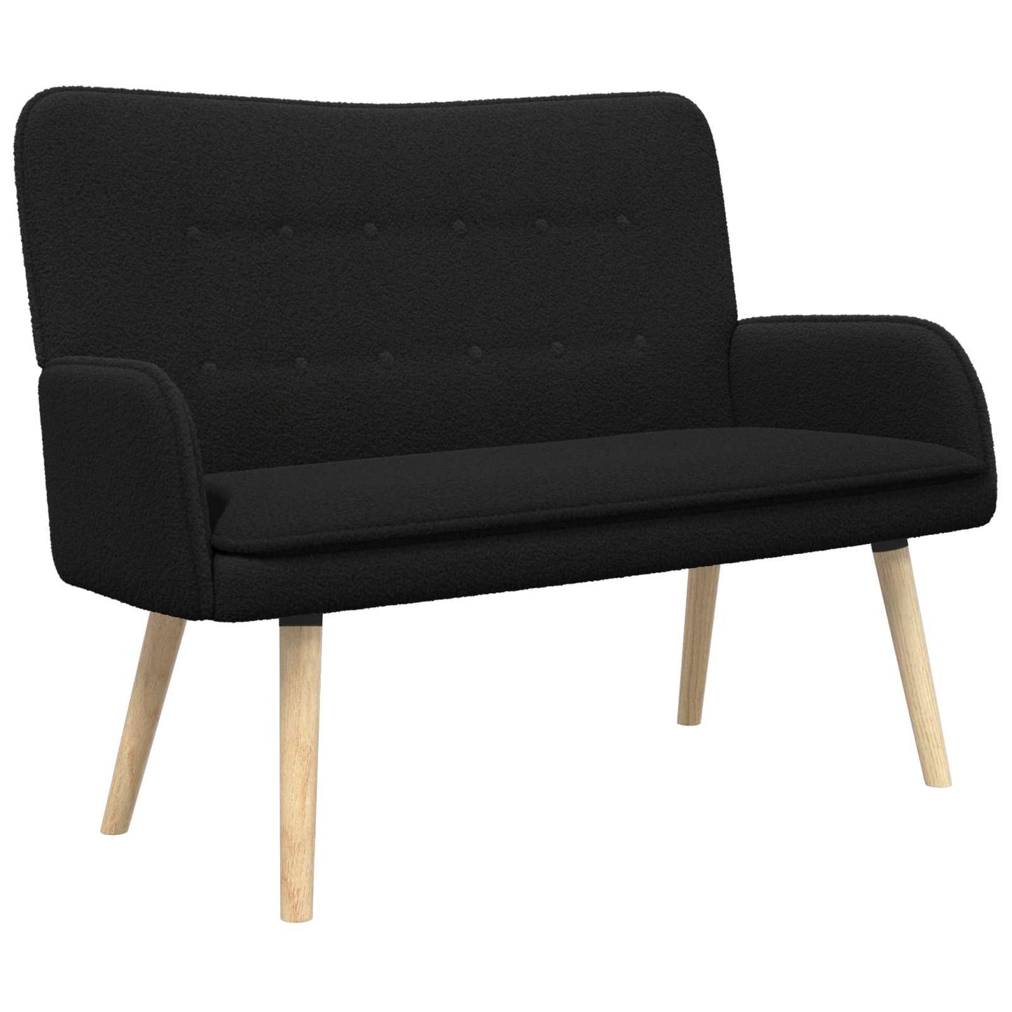 2-Zits Sofa Zwart 115 x 61 x 87 cm Bouclé