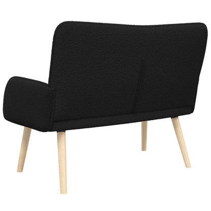 2-Zits Sofa Zwart 115 x 61 x 87 cm Bouclé