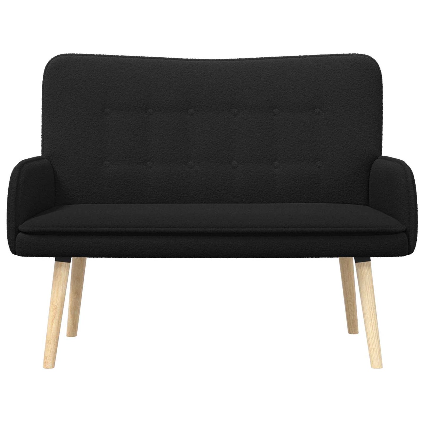 2-Zits Sofa Zwart 115 x 61 x 87 cm Bouclé