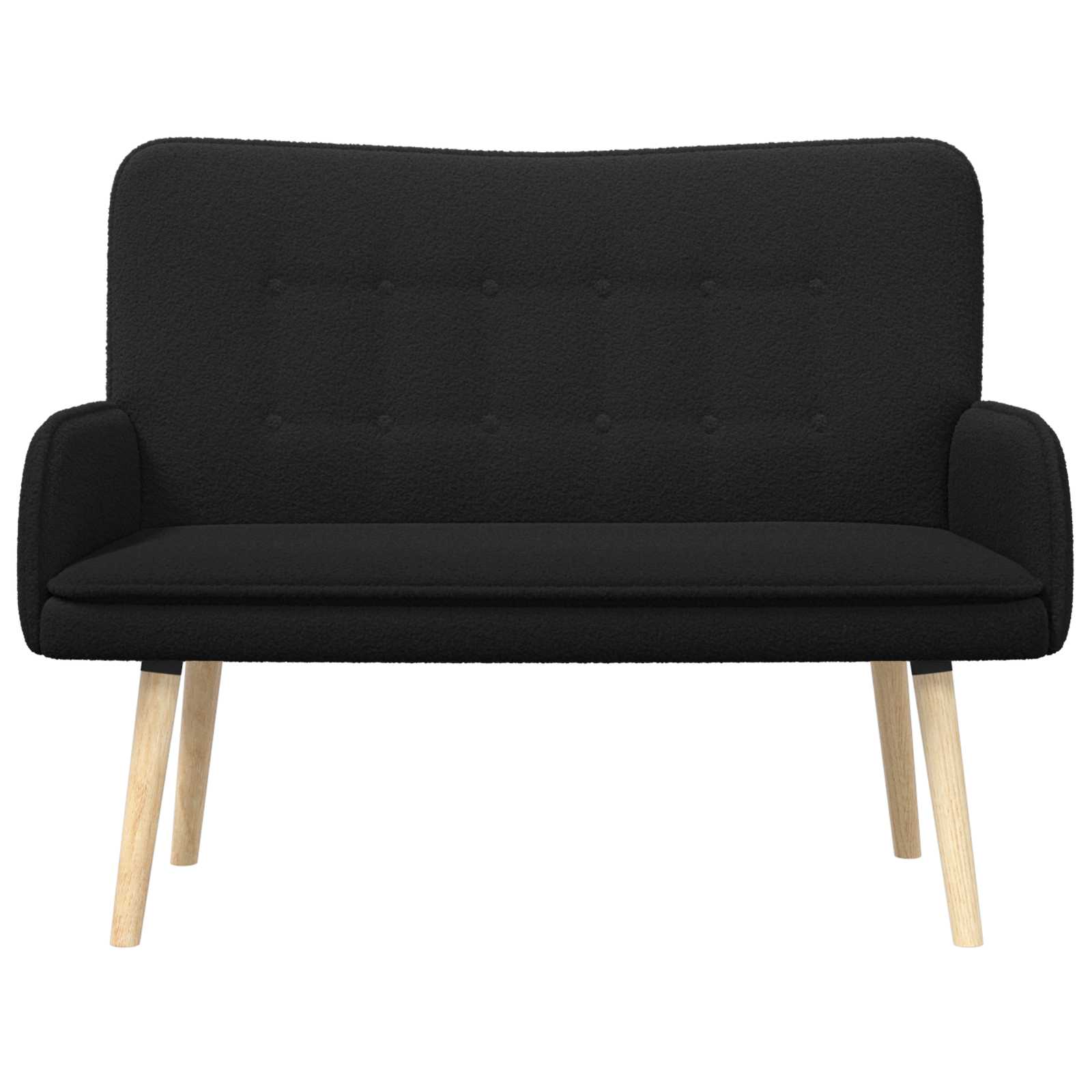 2-Zits Sofa Zwart 115 x 61 x 87 cm Bouclé