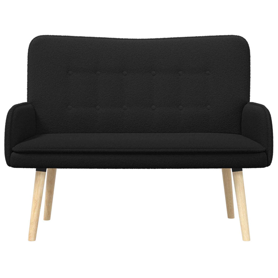 2-Zits Sofa Zwart 115 x 61 x 87 cm Bouclé