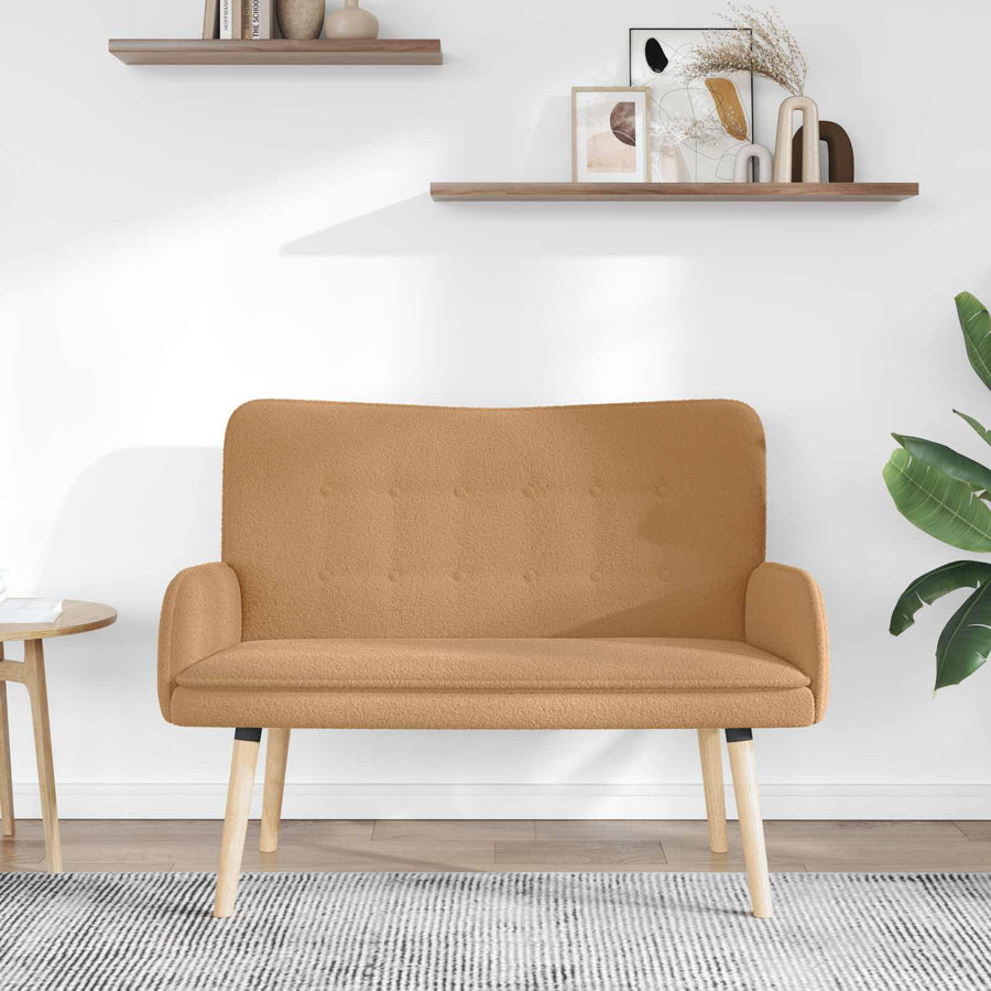 2-Zits Sofa Beige 115 x 61 x 87 cm Bouclé