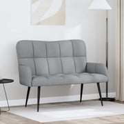 Tweepersoons bank lichtgrijs stof 115x61x87 cm