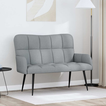 Twee Persoons Sofa Lichtgrijs 115 x 61 x 87 cm Stof