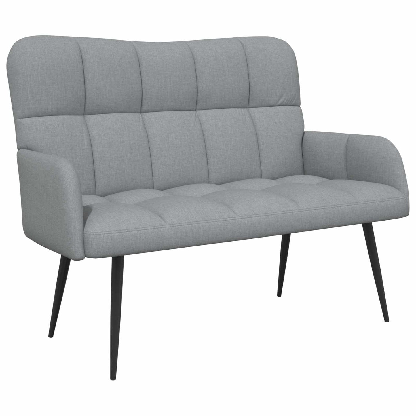 Twee Persoons Sofa Lichtgrijs 115 x 61 x 87 cm Stof