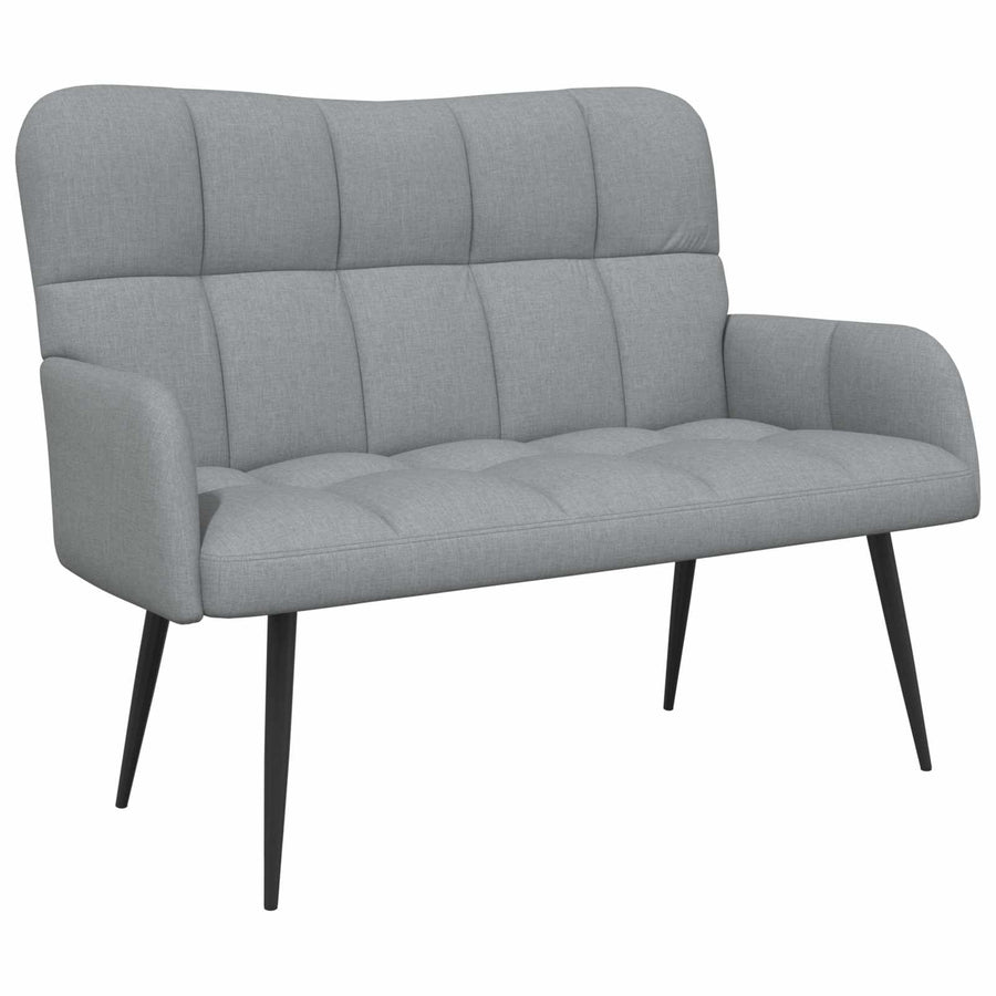 Twee Persoons Sofa Lichtgrijs 115 x 61 x 87 cm Stof
