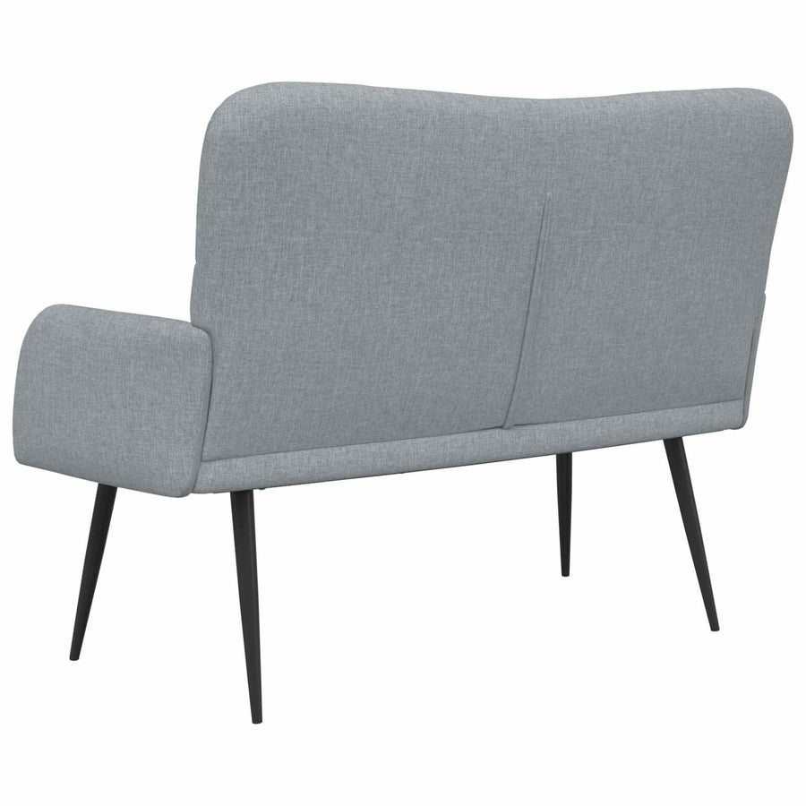 Twee Persoons Sofa Lichtgrijs 115 x 61 x 87 cm Stof