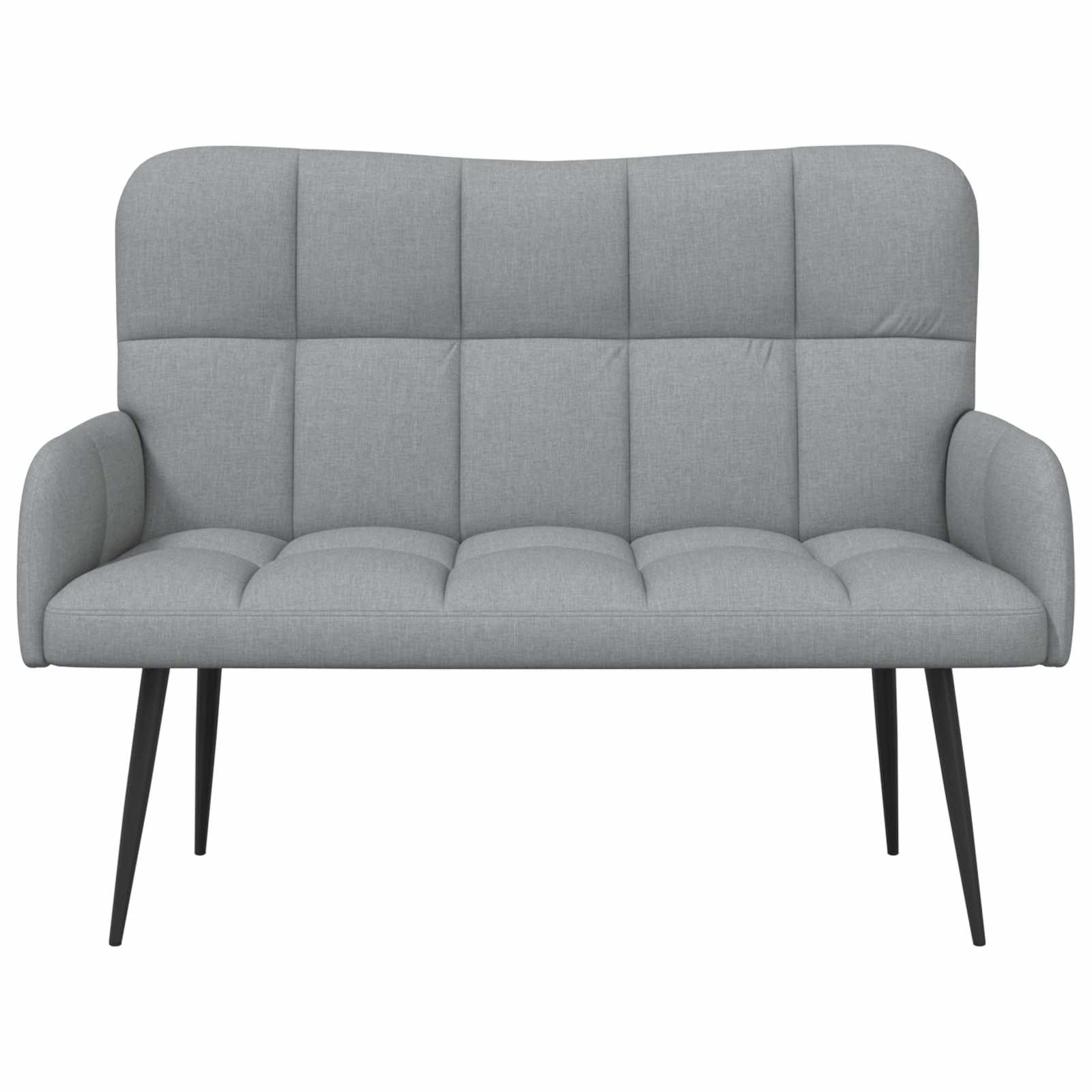 Twee Persoons Sofa Lichtgrijs 115 x 61 x 87 cm Stof