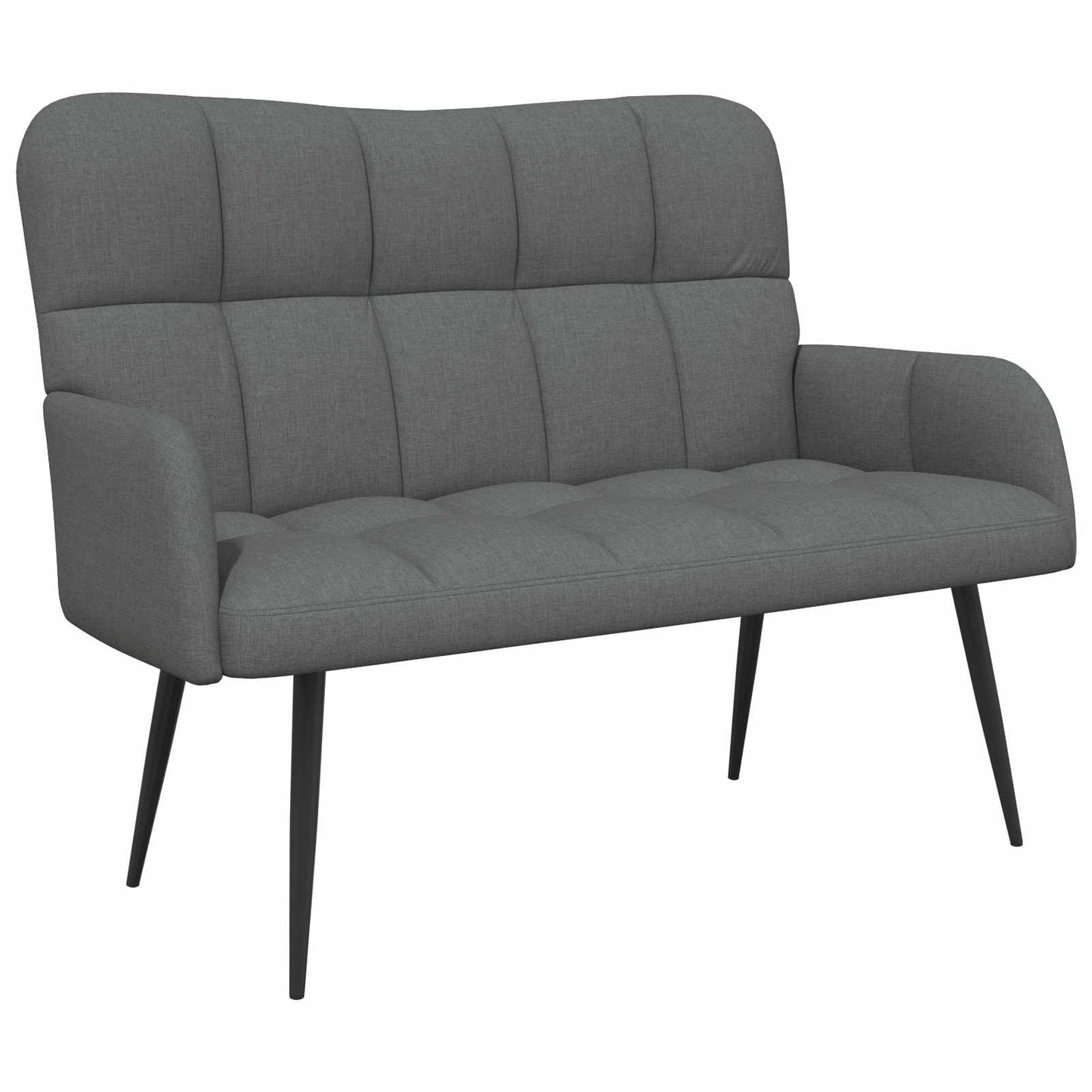 Twee Persoons Sofa Donkergrijs 115 x 61 x 87 cm Stof