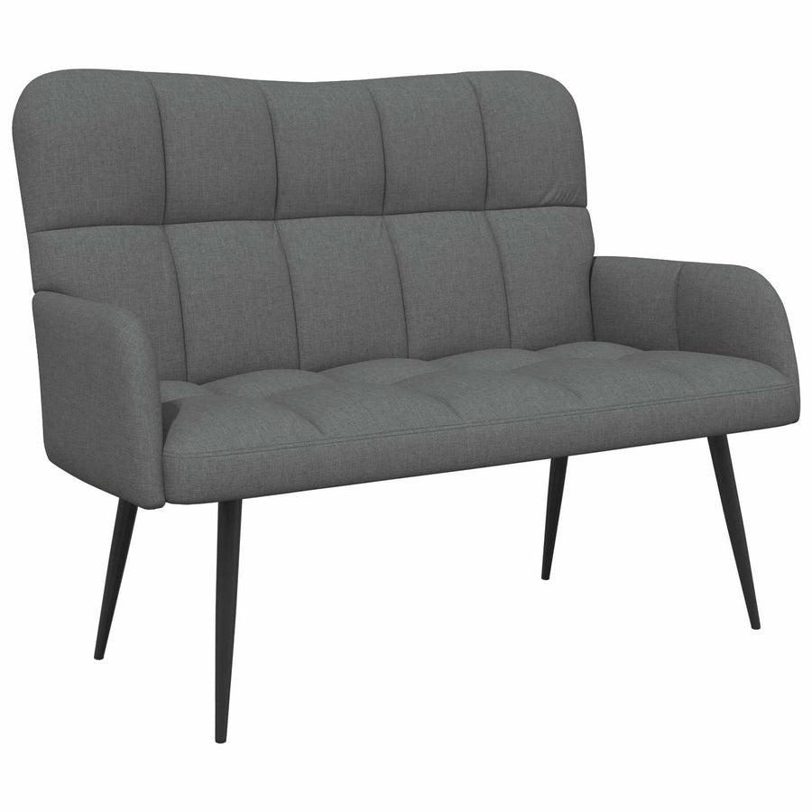 Twee Persoons Sofa Donkergrijs 115 x 61 x 87 cm Stof