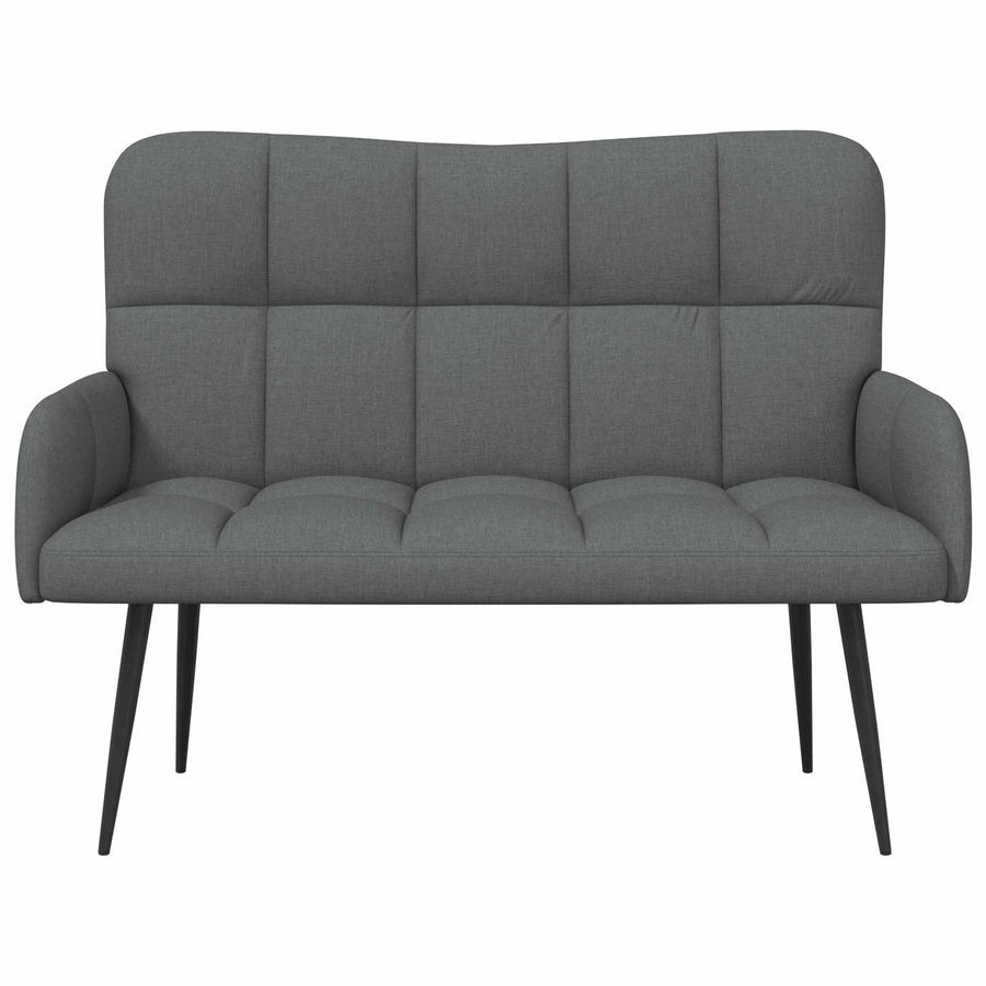 Twee Persoons Sofa Donkergrijs 115 x 61 x 87 cm Stof