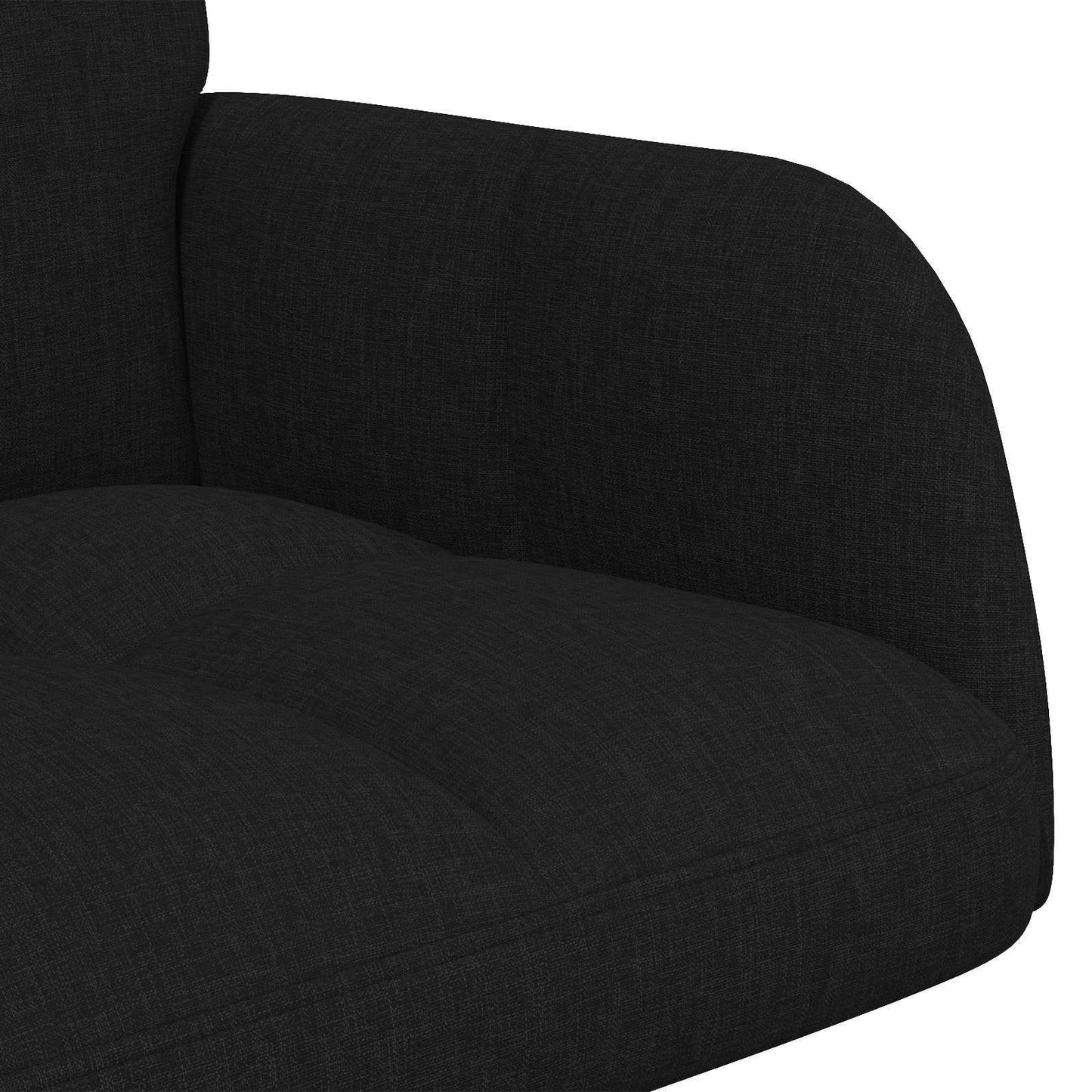 Twee Persoons Sofa Zwart 115 x 61 x 87 cm Stof