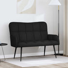 Two-Seater Sofa Black 115 x 61 x 87 cm Fabric