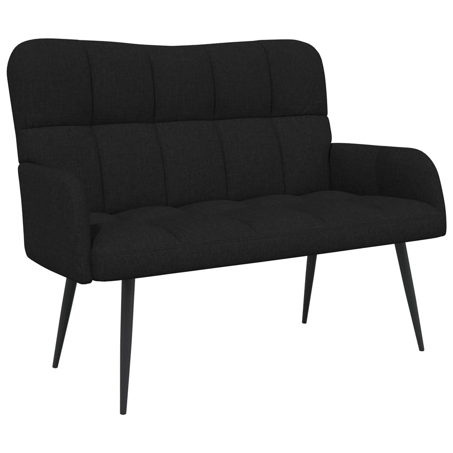 Twee Persoons Sofa Zwart 115 x 61 x 87 cm Stof