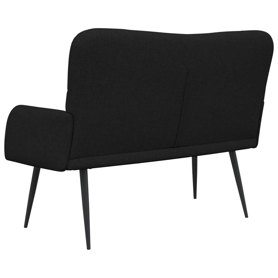 Twee Persoons Sofa Zwart 115 x 61 x 87 cm Stof