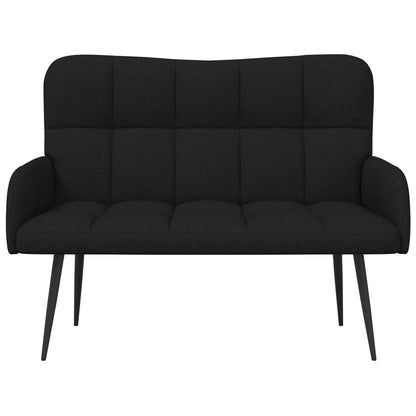 Twee Persoons Sofa Zwart 115 x 61 x 87 cm Stof