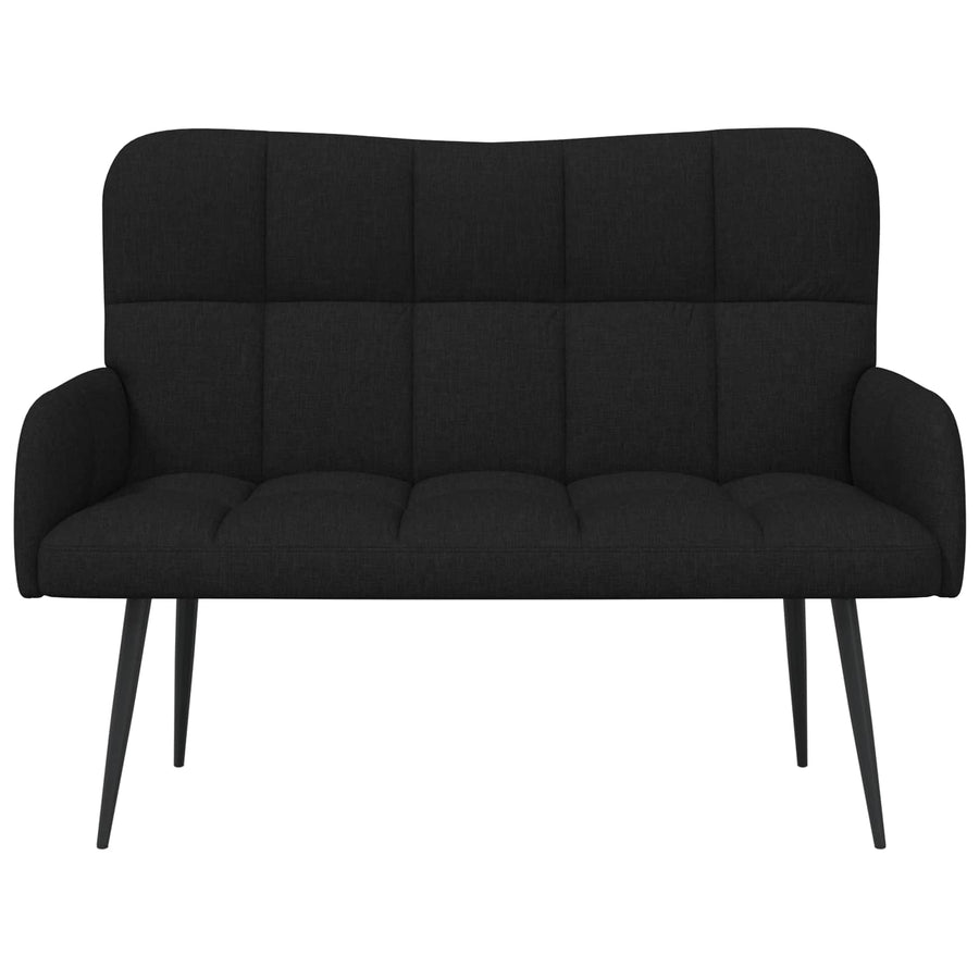 Twee Persoons Sofa Zwart 115 x 61 x 87 cm Stof