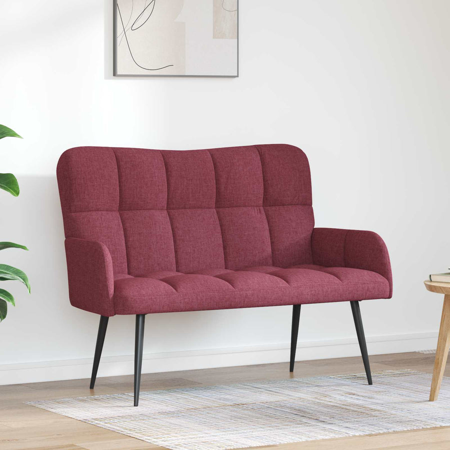 Twee Persoons Sofa Wijnrood 115 x 61 x 87 cm Stof
