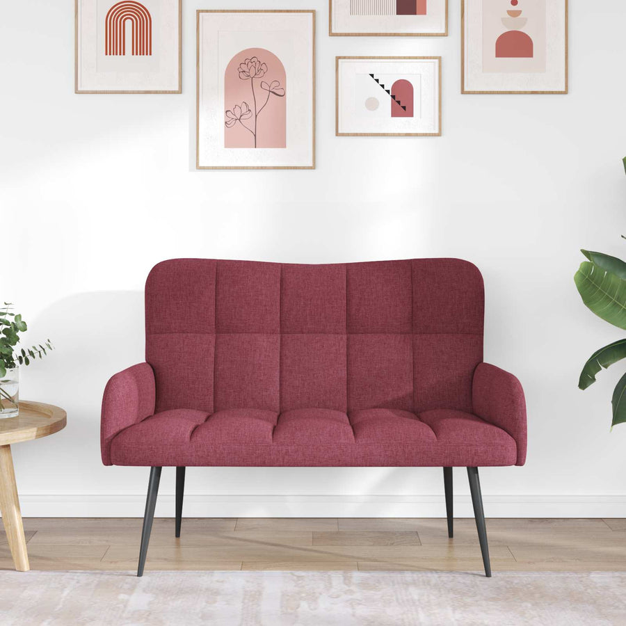 Twee Persoons Sofa Wijnrood 115 x 61 x 87 cm Stof