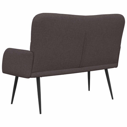 Twee Persoons Sofa Donkerbruin 115 x 61 x 87 cm Stof