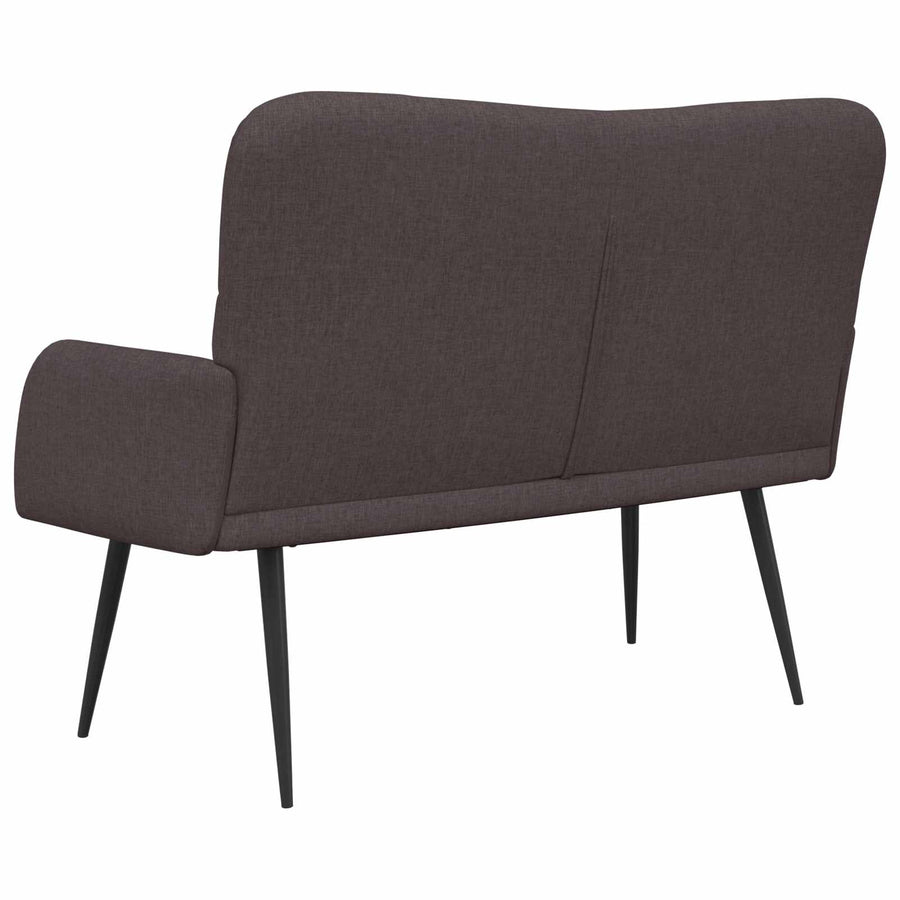 Twee Persoons Sofa Donkerbruin 115 x 61 x 87 cm Stof