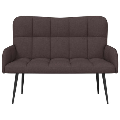 Twee Persoons Sofa Donkerbruin 115 x 61 x 87 cm Stof
