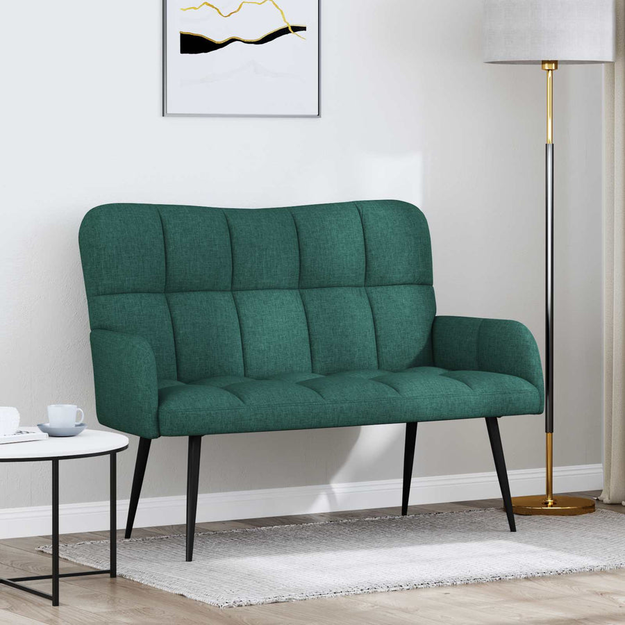Twee Persoons Sofa Donkergroen 115 x 61 x 87 cm Stof