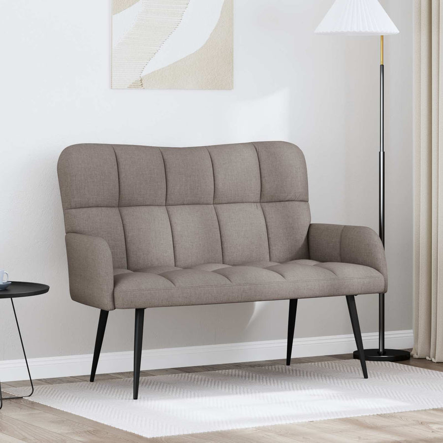 Twee Persoons Sofa Taupe 115 x 61 x 87 cm Stof