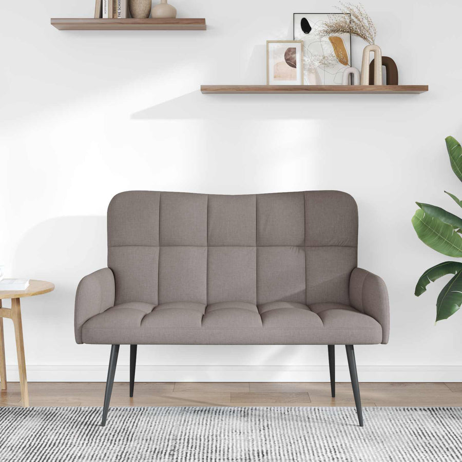 Twee Persoons Sofa Taupe 115 x 61 x 87 cm Stof