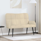 Sofa 2-persoons crème 115x61x87 cm stof
