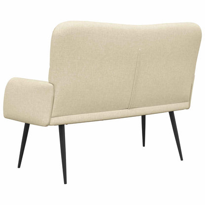 Twee Persoons Sofa Crème 115 x 61 x 87 cm Stof