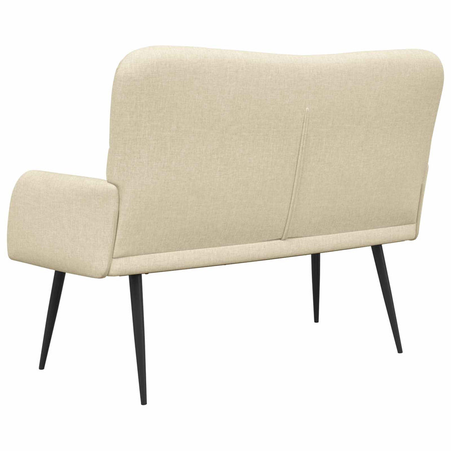 Twee Persoons Sofa Crème 115 x 61 x 87 cm Stof