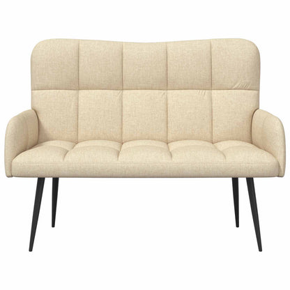 Twee Persoons Sofa Crème 115 x 61 x 87 cm Stof