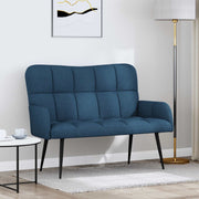 Sofa 2-persoons blauw 115x61x87 cm stof