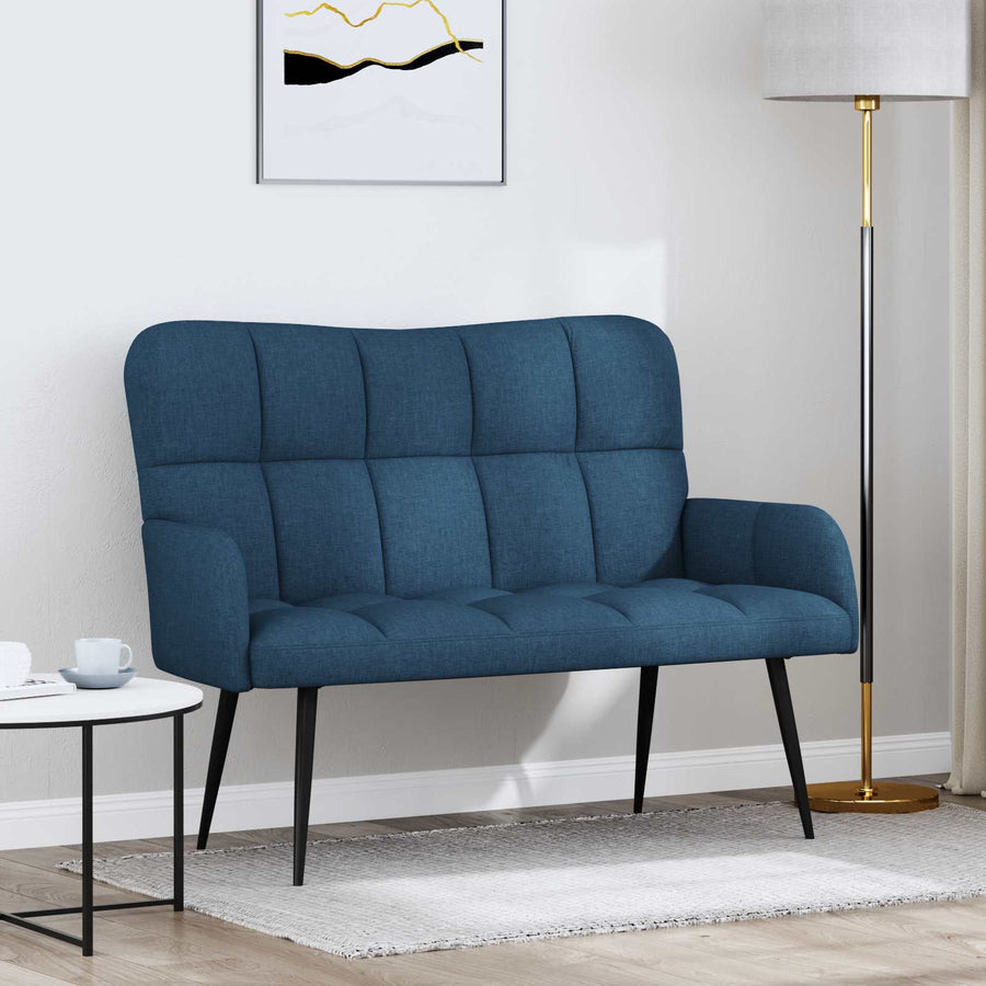 Twee Persoons Sofa Blauw 115 x 61 x 87 cm Stof