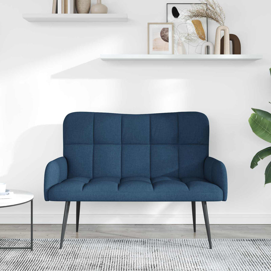 Twee Persoons Sofa Blauw 115 x 61 x 87 cm Stof
