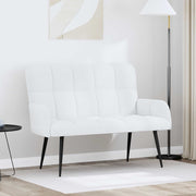 Sofa tweepersoons 115x61x87 cm stof wit