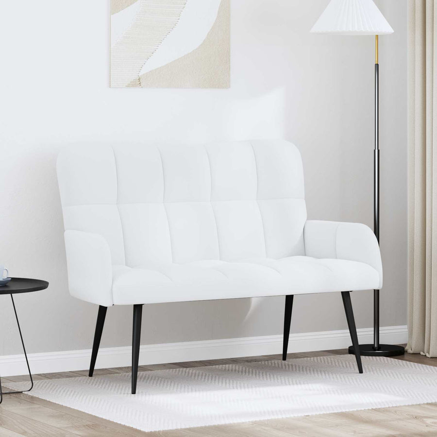 Twee Persoons Sofa Wit 115 x 61 x 87 cm Stof