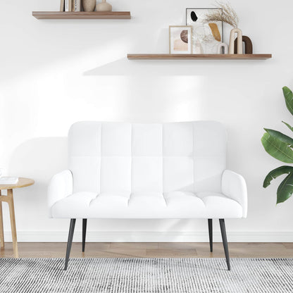 Twee Persoons Sofa Wit 115 x 61 x 87 cm Stof