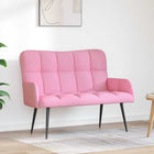 Two-Seater Sofa Pink 115 x 61 x 87 cm Fabric