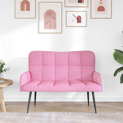 Twee Persoons Sofa Roze 115 x 61 x 87 cm Stof