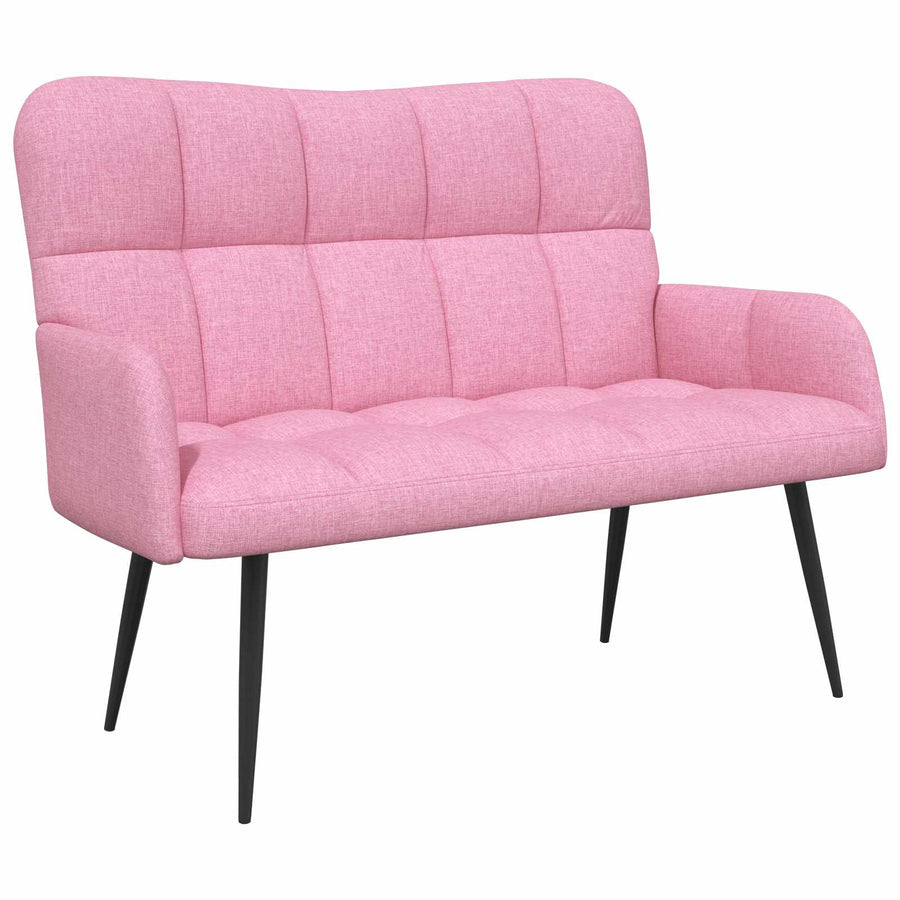 Twee Persoons Sofa Roze 115 x 61 x 87 cm Stof