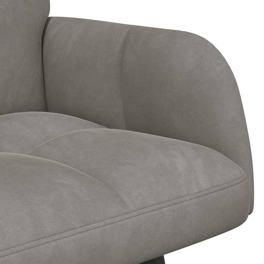 Twee Persoons Sofa Lichtgrijs 115 x 61 x 87 cm Fluweel