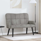 Sofa tweepersoons lichtgrijs fluweel 115x61x87 cm