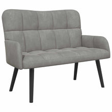 Twee Persoons Sofa Lichtgrijs 115 x 61 x 87 cm Fluweel