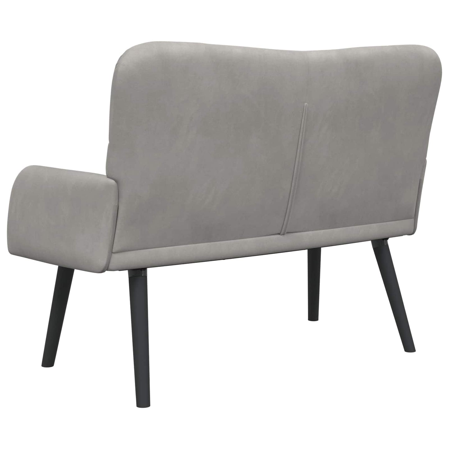 Twee Persoons Sofa Lichtgrijs 115 x 61 x 87 cm Fluweel