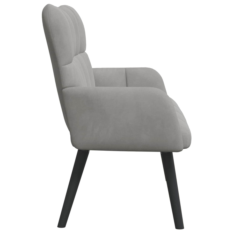 Twee Persoons Sofa Lichtgrijs 115 x 61 x 87 cm Fluweel
