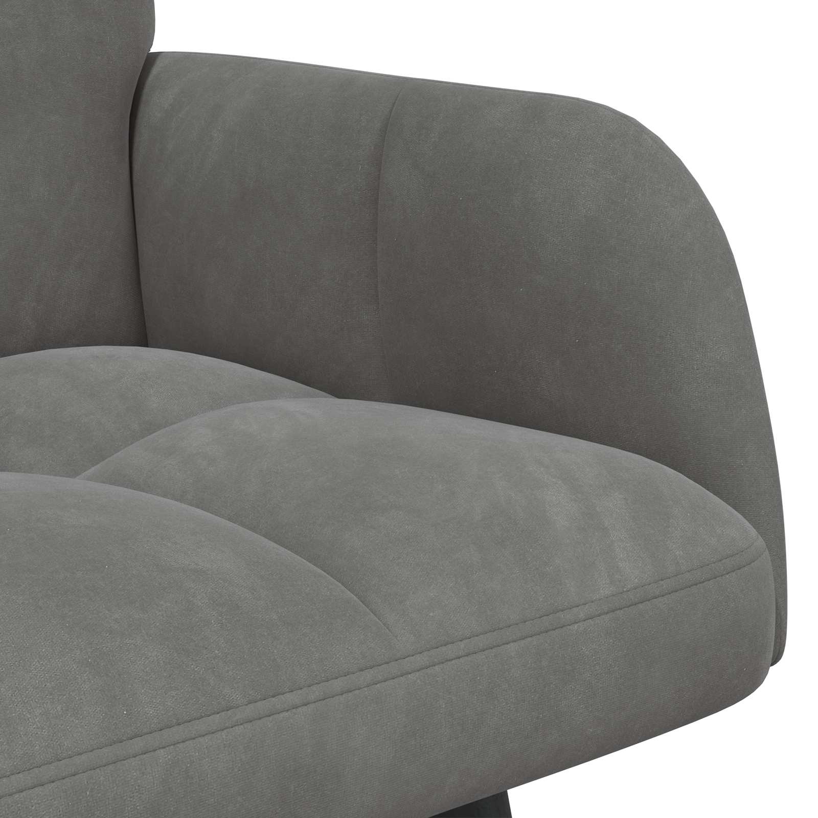 Twee Persoons Sofa Donkergrijs 115 x 61 x 87 cm Fluweel